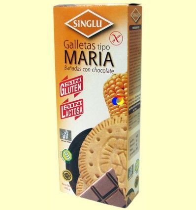 Galletas María Bañadas en Chocolate Sin Gluten - Singlu - 105 gramos