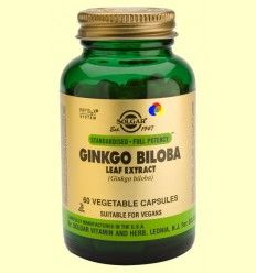 Ginkgo Biloba Extracto de hoja Standardised Full Potency - Solgar - 60 cápsulas