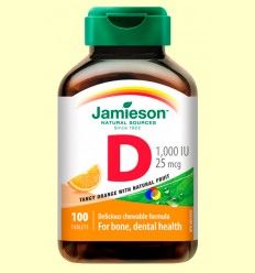 Vitamina D3 25mcg Naranja - Jamieson - 100 comprimidos