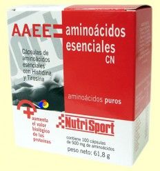 AAEE Aminoácidos Esenciales - Nutrisport - 100 cápsulas