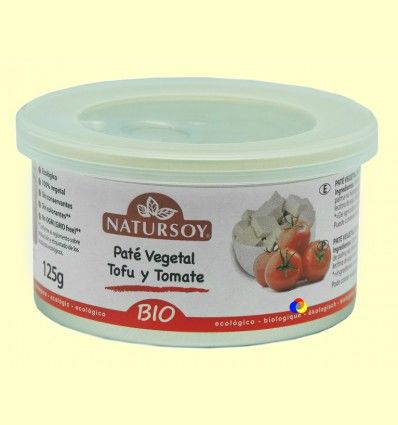 Paté vegetal Tofu y Tomate - Natursoy - 125 gramos