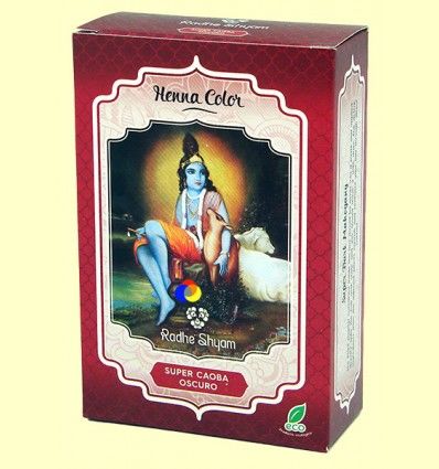Henna Super Caoba Oscuro Polvo - Radhe Shyam - 100 gramos