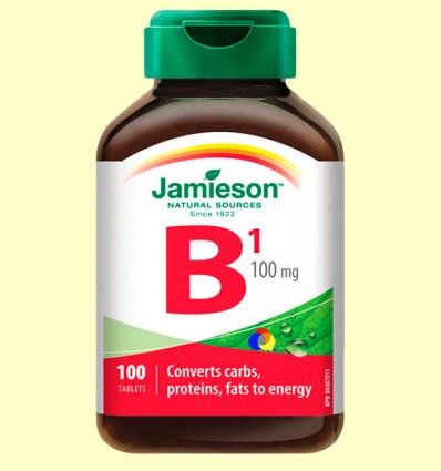 Vitamina B1 (Tiamina) 100 mg - Jamieson - 100 comprimidos