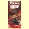Chocolate Negro Pimienta Rosa, Canela y Chili - 0% Azúcar - Torras - 75 gramos