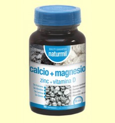 Calcio + Magnesio + Zinc + Vitamina D - Naturmil - 90 comprimidos