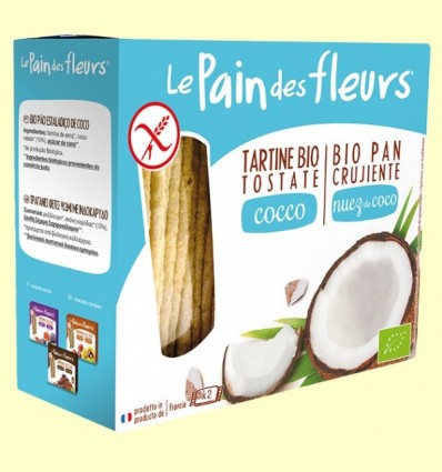 Pan de flores crujiente con Coco Bio - Le Pain des fleurs - 150 gramos