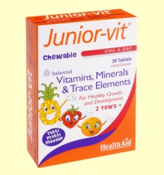 Junior-Vit - Multinutriente infantil - Health Aid - 30 comprimidos