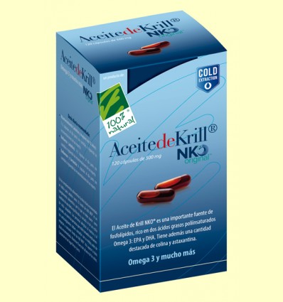 Aceite de Krill NKO - 100% Natural - 120 cápsulas vegetales