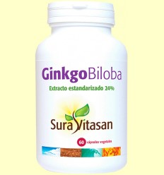Ginkgo Biloba Extracto estandarizado 24% - Sura Vitasan - 60 cápsulas 