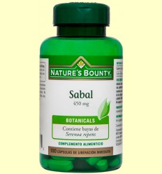 Sabal 450 mg - Nature's Bounty - 100 cápsulas