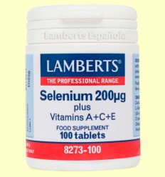 Selenio y vitaminas A, C y E - Selenium Plus - Lamberts - 100 tabletas