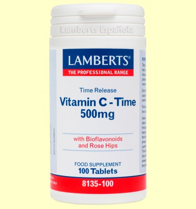 Vitamina C de Liberación Sostenida 500 mg - Lamberts - 100 tabletas