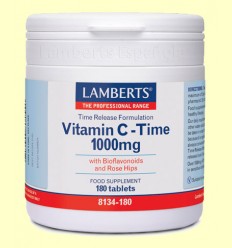 Vitamina C de Liberación Sostenida 1000 mg - Lamberts - 180 tabletas