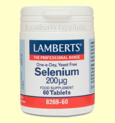 Selenio (como L-selenometionina) - Lamberts - 200 µg 60 tabletas