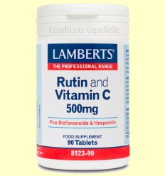 Rutina y Vitamina C 500 mg + Bioflavonoides - Lamberts - 90 tabletas