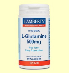 L-Glutamina 500 mg - Lamberts - 90 cápsulas