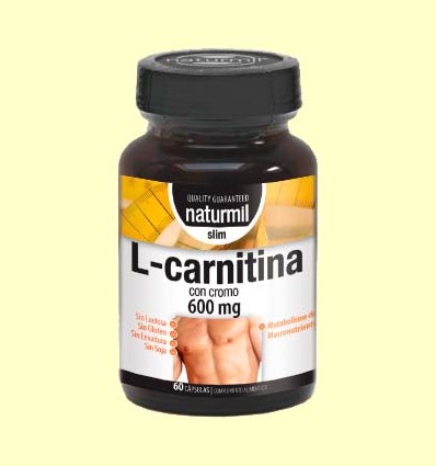 L-Carnitina con Cromo 600mg - Naturmil - 60 cápsulas
