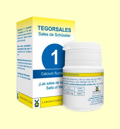 Tegorsal Nº 1 Calcium Fluoratum - Fluoruro de Calcio - Laboratorios Tegor - 350 comprimidos