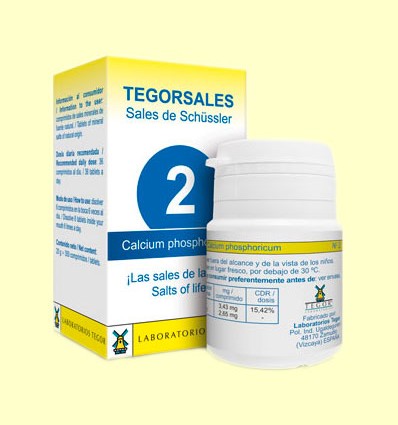 Tegorsal Nº 2 Calcium Phosphoricum - Glicerofosfato de Calcio - Laboratorios Tegor - 350 comprimidos