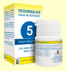 Tegorsal Nº 5 Kalium Phosphoricum - Glicerofosfato de Potasio - Laboratorios Tegor - 350 comprimidos
