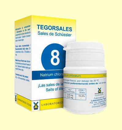 Tegorsal Nº 8 Natrium Chloratum - Cloruro sódico - Laboratorios Tegor - 350 comprimidos