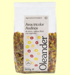 Aros Tricolor de Arroz y Quinoa Bio - Oleander - 500 gramos