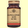 Acido Alfa Lipoico 60 mg - Solgar - 30 capsulas vegetales