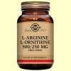 L-Arginina L-Ornitina - Aminoácidos - Solgar - 50 cápsulas