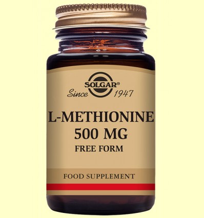 L-Metionina 500 mg - Aminoácidos - Solgar - 30 cápsulas