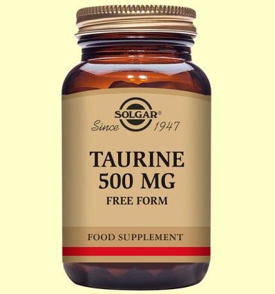 Taurina 500 mg - Aminoácidos - Solgar - 50 cápsulas