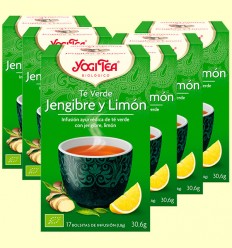 Té Verde Jengibre y Limón Bio - Yogi Tea - Pack 6 x 17 infusiones