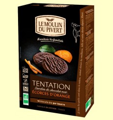 Galletas Tentación Naranja Bio - Le Moulin du Pivert - 130 gramos 