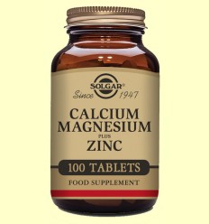 Calcio - Magnesio - Zinc - Solgar - 100 comprimidos 