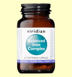 Hierro Balanceado Complex - Viridian - 30 Cápsulas