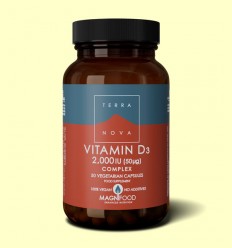 Vitamina D3 2000 UI - Terra Nova - 50 cápsulas