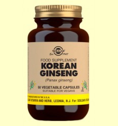 Ginseng Coreano Extracto de Raíz - Solgar - 50 cápsulas