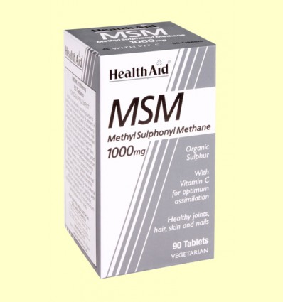 MSM 1000 mg - Rico en Azufre con Vitamina C - Health Aid - 90 comprimidos