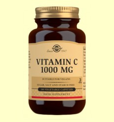 Vitamina C 1000 mg - Solgar - 100 cápsulas vegetales