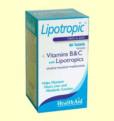 Lipotrópic con vitaminas B6 y C - Health Aid - 60 comprimidos