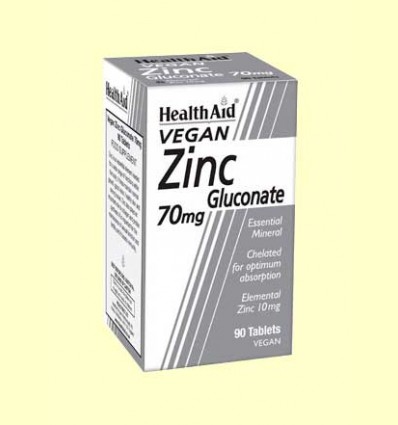 Gluconato de Zinc 70 mg - Health Aid - 90 comprimidos