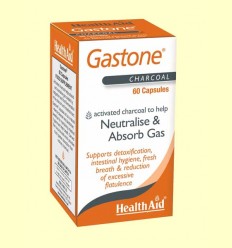 Gastone - Carbón puro activado - Health Aid - 60 cápsulas