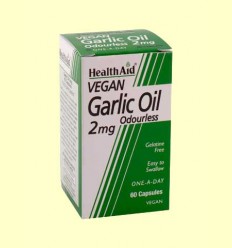 Aceite de Ajo Garlic Oil - Health Aid - 60 cápsulas vegetales