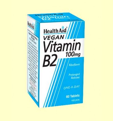 Vitamina B2 - Riboflavina 100 mg - Health Aid - 60 comprimidos