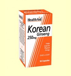 Ginseng Coreano 250 mg - Health Aid - 50 cápsulas