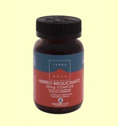 Hierro Bisglicinato 20 mg Complex - Terra Nova - 100 cápsulas
