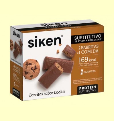 Barritas de Cookie - Sustitutiva - Siken Diet - 8 barritas