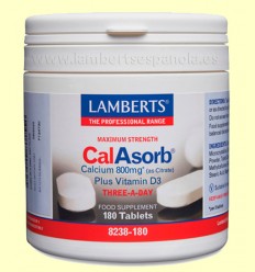CalAsorb Calcio 800 mg - Lamberts - 180 tabletas