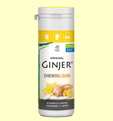 Chicles Ginjer Jengibre y Limón - Lemon Pharma - 30 gramos