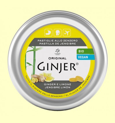 Pastillas Ginjer Jengibre y Limón Bio - Lemon Pharma - 40 gramos