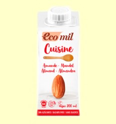 Crema de Almendra Cuisine Bio Sin Azúcar - EcoMil - 200 ml